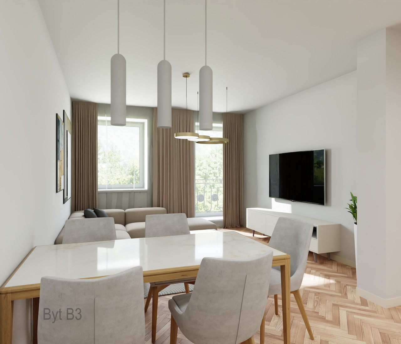 Nové štýlové 3 izbové byty v centre mesta, Liptovský Mikuláš