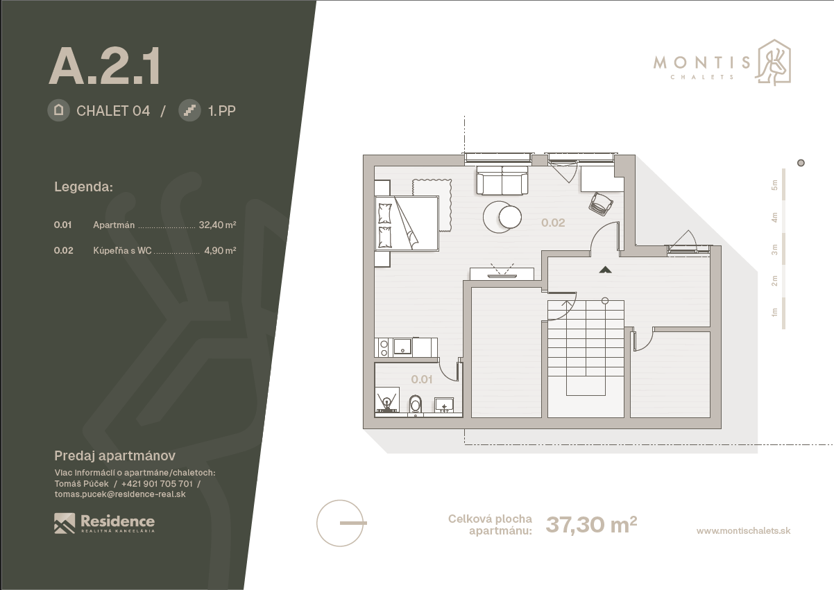 Moderné horské štúdio v Jasnej  v rezorte Montis