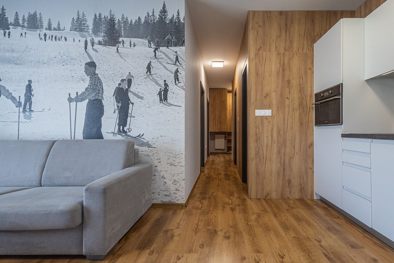 Luxusný horský dvojspálňový apartmán s parkovacím státím v lyžiarskom stredisku Jasná