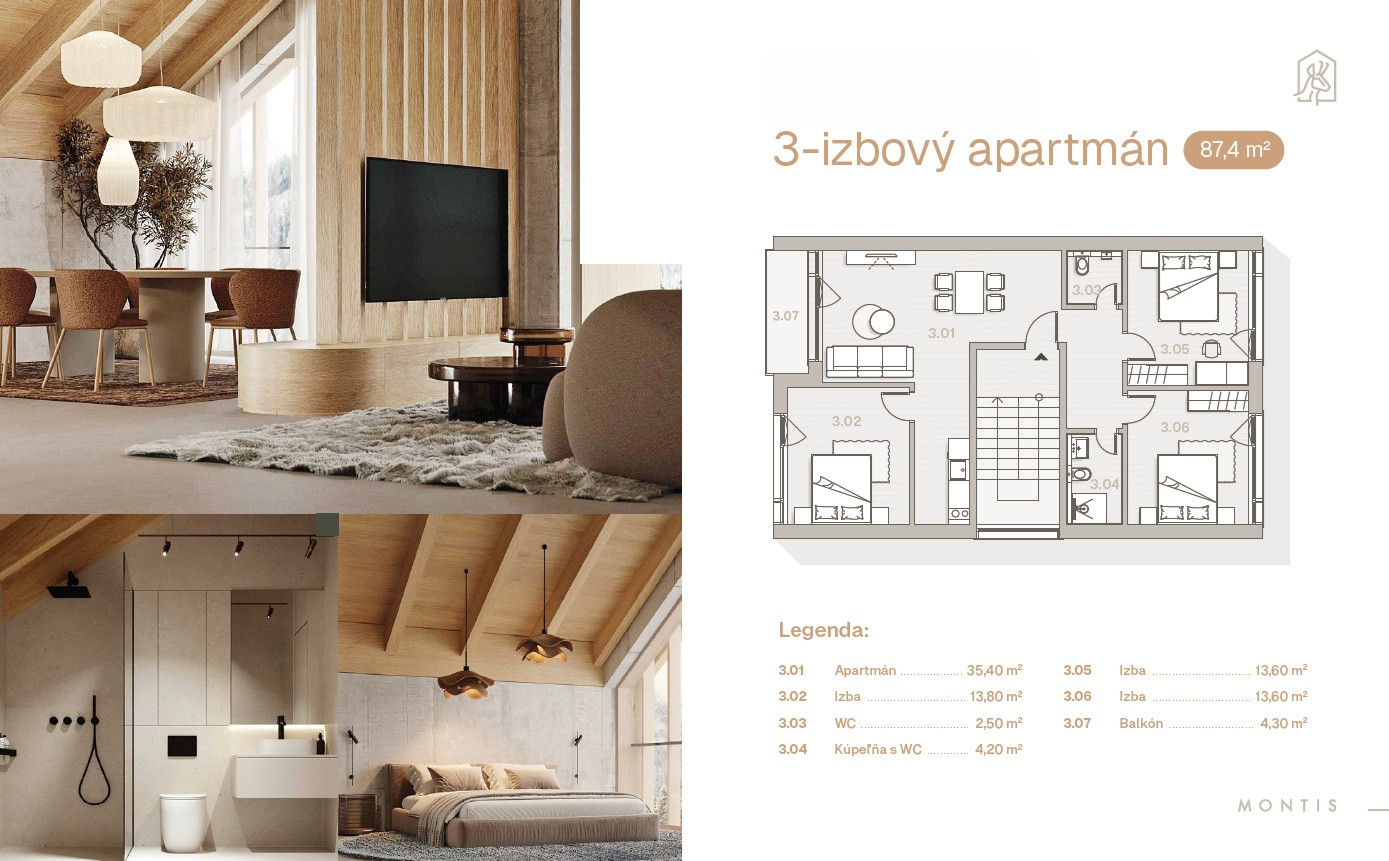 Vrchol luxusu v rezorte Montis - premiový podkrovný apartmán