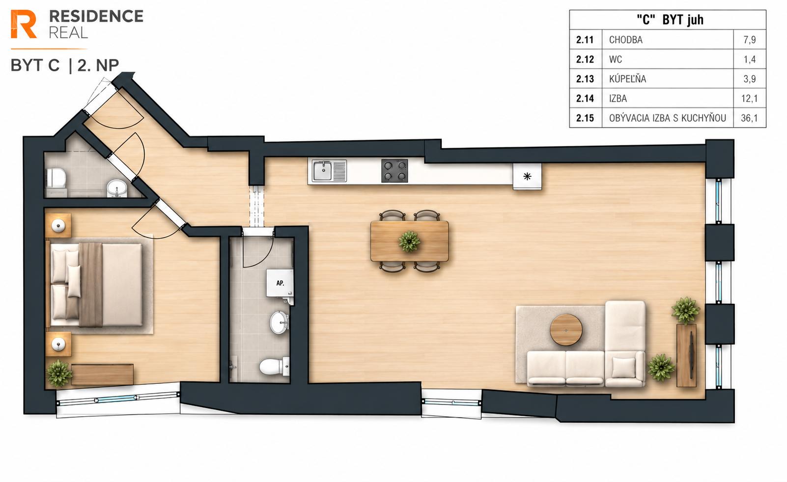 REZIDENCIA 98 | Byty, apartmány a obchodný priestor | Pešia zóna Liptovský Mikuláš