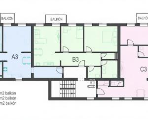 Nové štýlové 3 izbové byty v centre mesta, Liptovský Mikuláš