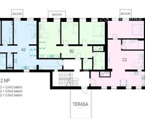 Nové štýlové 3 izbové byty v centre mesta, Liptovský Mikuláš