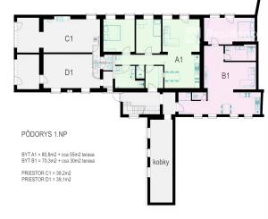 Nové štýlové 2 izbové byty v centre mesta, Liptovský Mikuláš