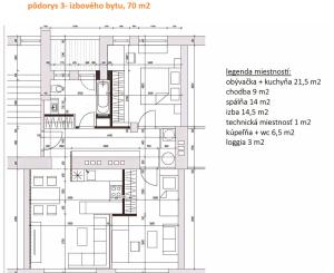 Prenájom moderného 3‑izbového bytu s podlahovým kúrením – Ružomberok, Polík