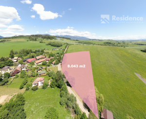 Stavebný pozemok 8043 m² pri Liptovskom Trnovci
