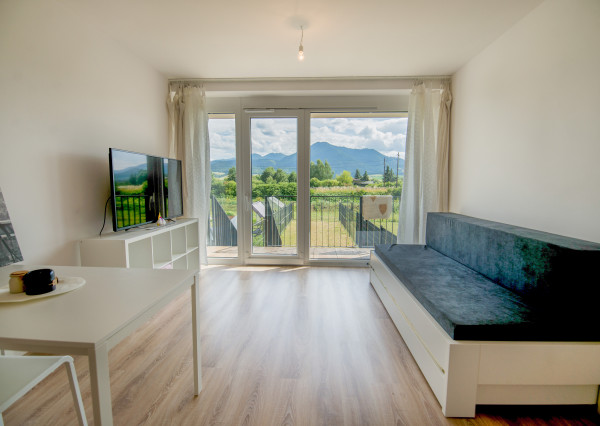 Prenájom 1- izbového bytu so zahradou v Stošiciach