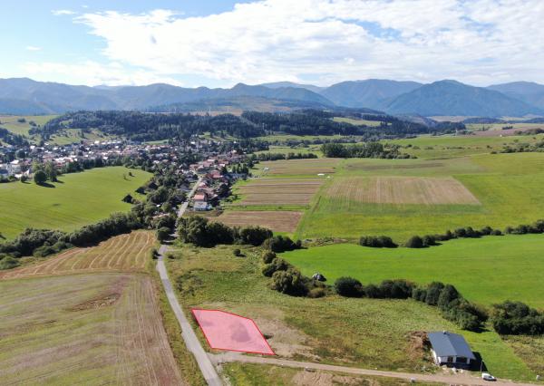 Posledný stavebný pozemok v Hybe – Peňažné  Výhľad na Tatry