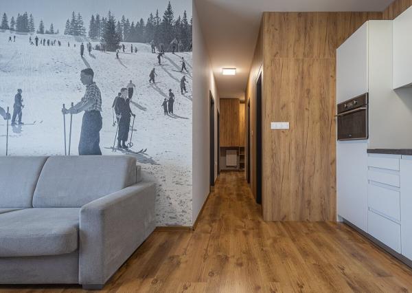 Luxusný horský dvojspálňový apartmán s parkovacím státím v lyžiarskom stredisku Jasná