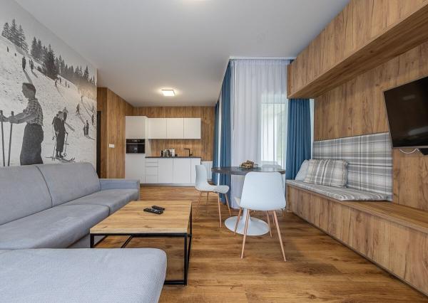 Luxusný horský dvojspálňový apartmán s parkovacím státím v lyžiarskom stredisku Jasná