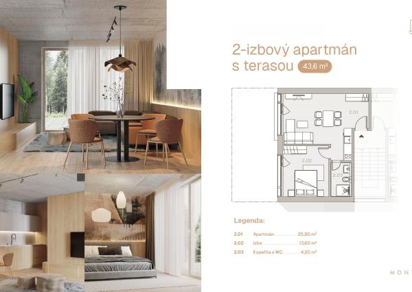 Krásny 2 izbový apartmán v rezorte Montis Jasná