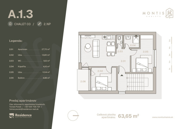 Horský apartmán v projekte Montis