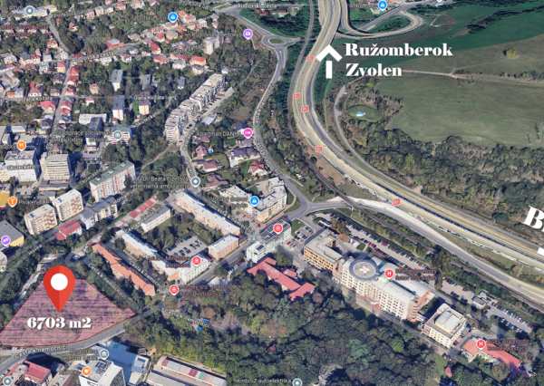 Investičný pozemok pre polyfunkčnú výstavbu, Banská Bystrica