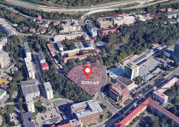 Investičný pozemok pre polyfunkčnú výstavbu, Banská Bystrica
