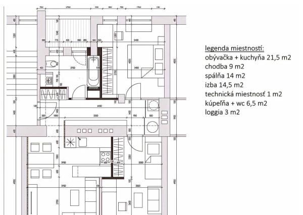 Prenájom moderného 3‑izbového bytu s podlahovým kúrením – Ružomberok, Polík