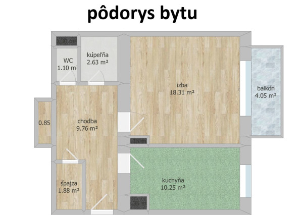 REZERVOVANÉ - Na prenájom 1-izbový byt s balkónom-Ružomberok