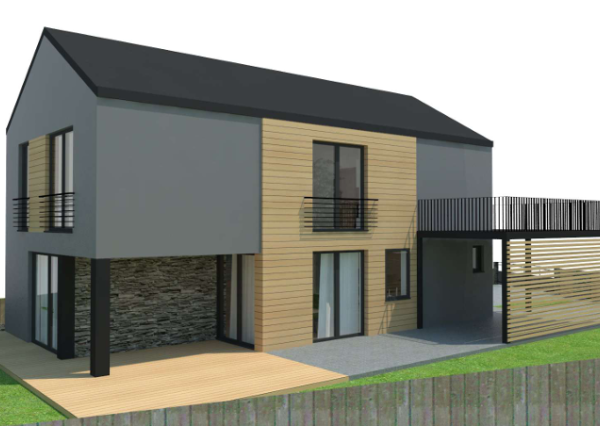 STAVEBNÝ POZEMOK V LAZISKU S PROJEKTOM RODINNÉHO DOMU | 569 m²