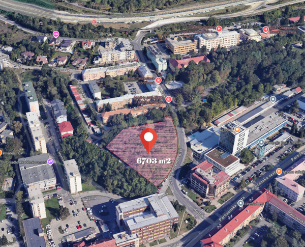 Investičný pozemok pre polyfunkčnú výstavbu, Banská Bystrica